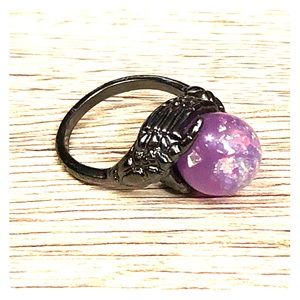 Crystal Ball Gothic Metal Ring